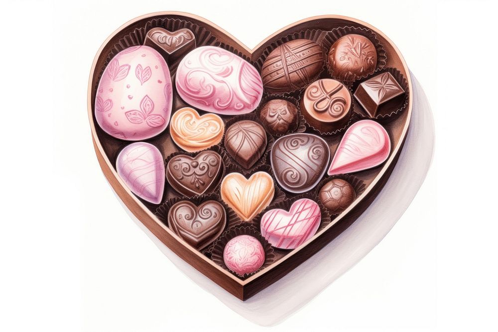 Chocolate shape heart food. AI generated Image by rawpixel.