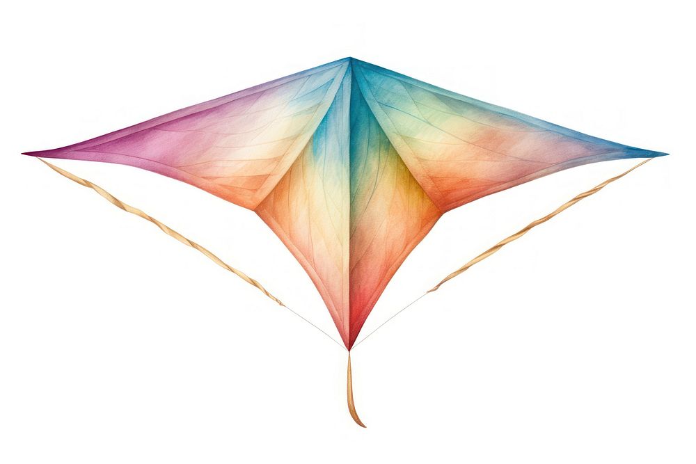 Bowed kite white background creativity windsports. AI generated Image by rawpixel.