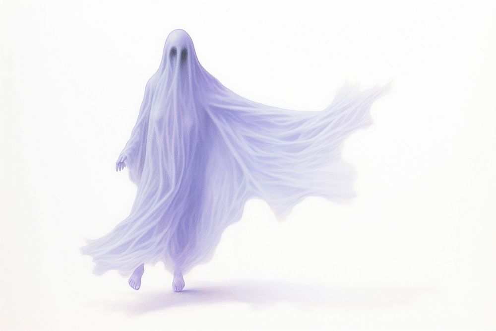 Dancing ghost drawing white celebration. AI generated Image by rawpixel.