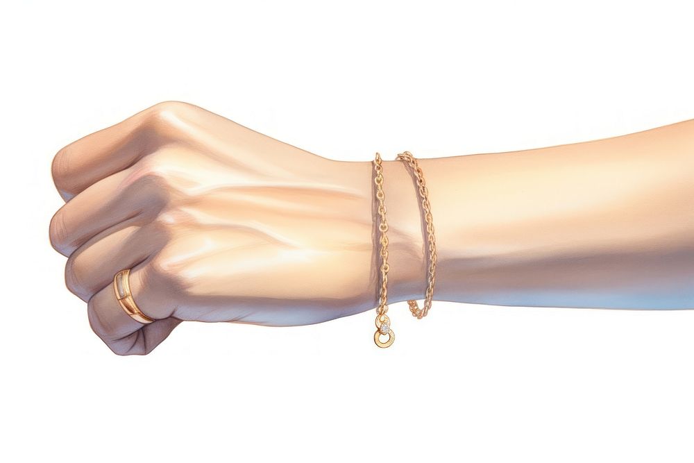 Bracelets jewelry hand gold. AI generated Image by rawpixel.