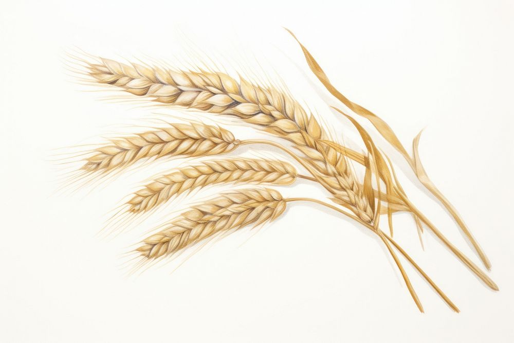 Harvest wheat food white background. AI generated Image by rawpixel.