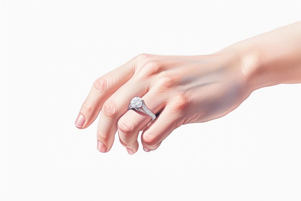 Ring jewelry hand diamond. AI generated Image by rawpixel.