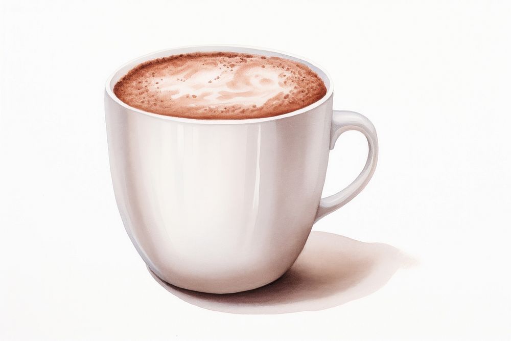 Hot chocolate drink coffee cup. AI generated Image by rawpixel.