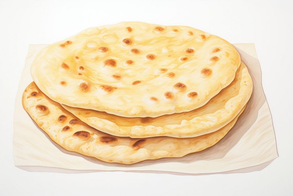 Naan bread food tortilla dessert. AI generated Image by rawpixel.