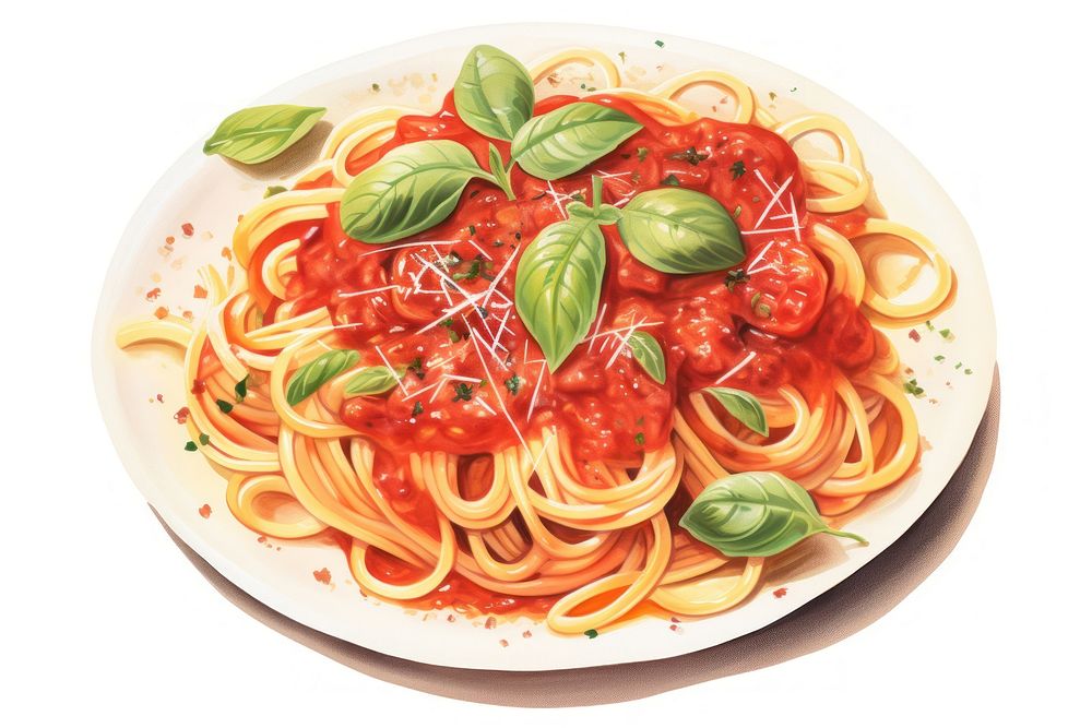 Spaghetti food tomato pasta. AI generated Image by rawpixel.