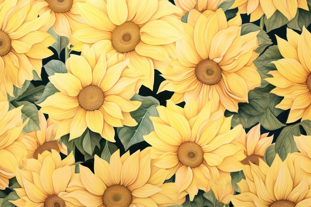 Sun flowers sunflower petal plant. AI generated Image by rawpixel.