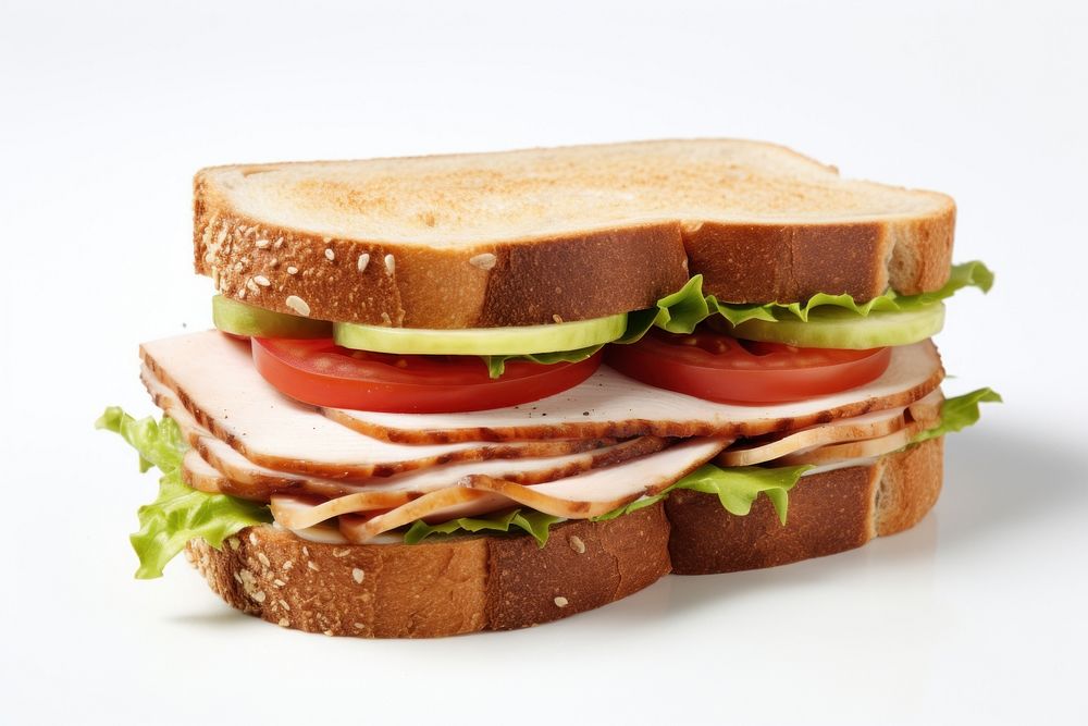 Turkey sandwich bread lunch food. AI generated Image by rawpixel.