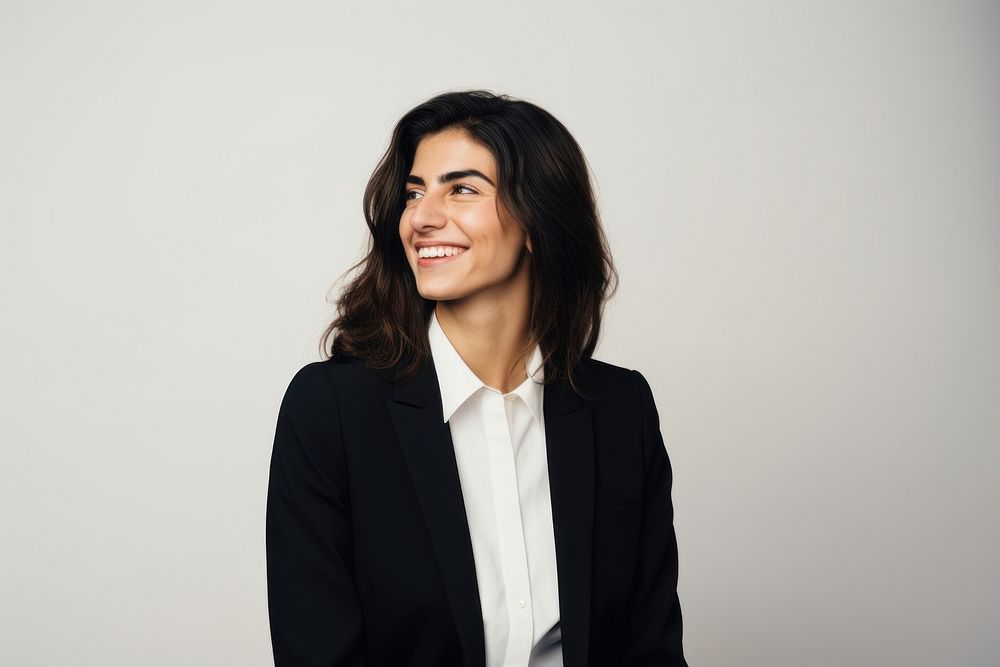 Businesswoman smiling adult smile. AI generated Image by rawpixel.