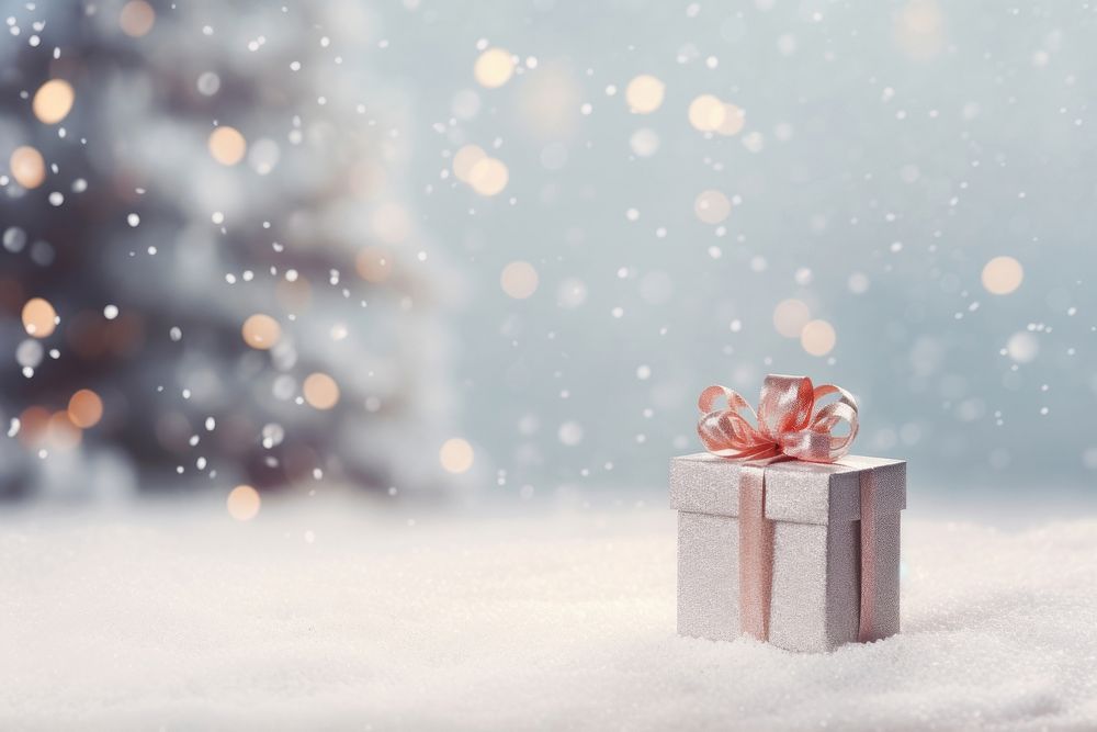 Christmas gift snow christmas outdoors. AI generated Image by rawpixel.