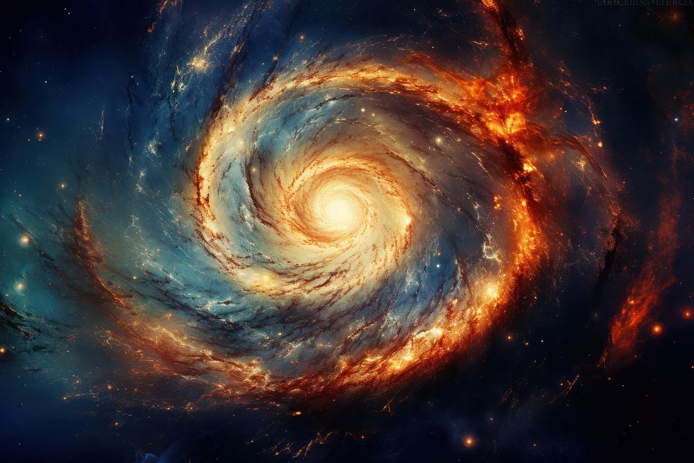 Spiral galaxy astronomy universe outdoors. 