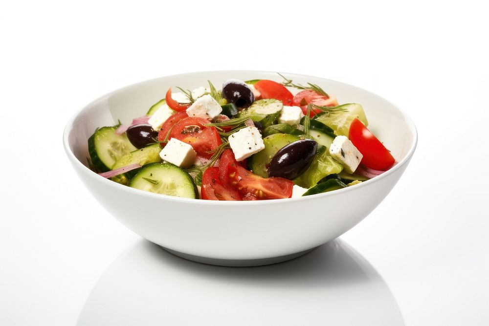 Greek salad vegetable cucumber food. AI generated Image by rawpixel.