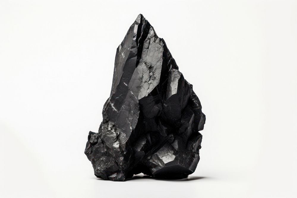 Black crystal mineral rock anthracite. AI generated Image by rawpixel.