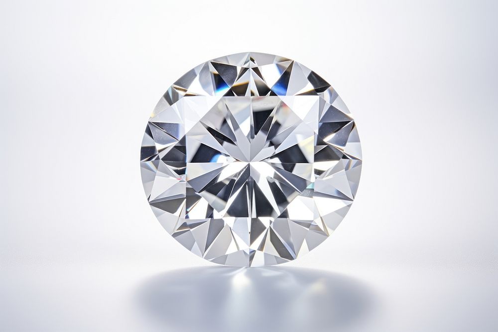 White Zircon gem gemstone diamond jewelry. AI generated Image by rawpixel.