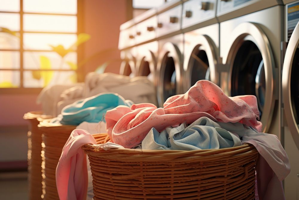 Laundry service appliance dryer laundromat. AI generated Image by rawpixel.