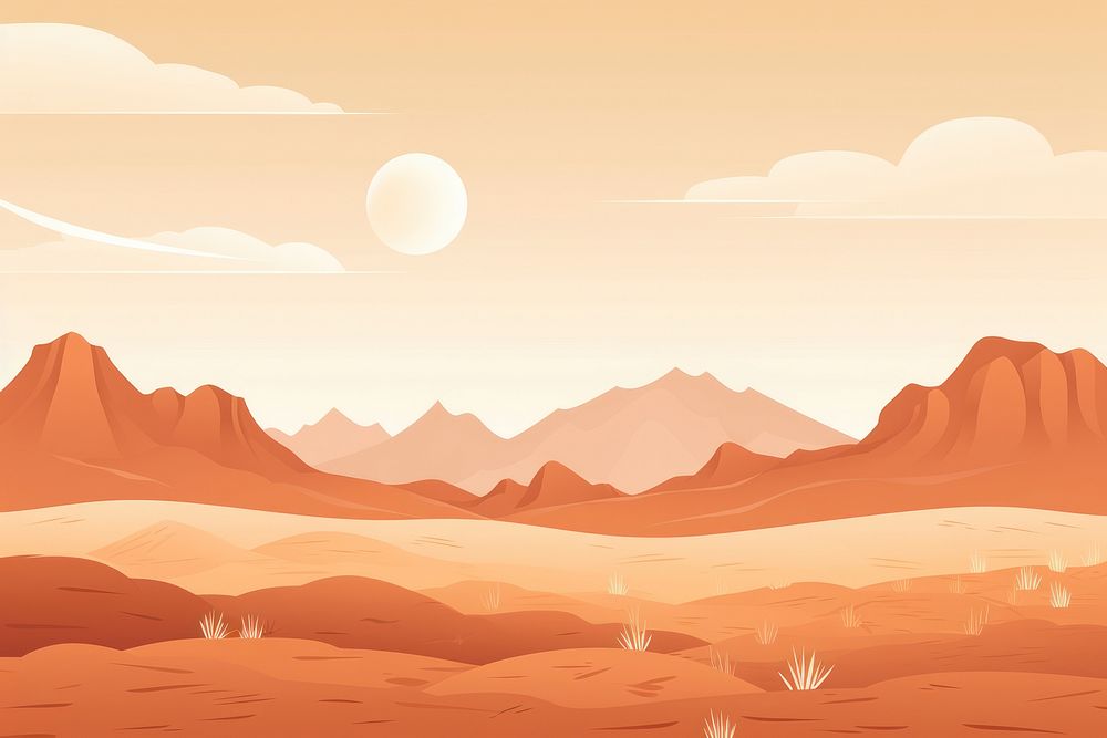 Desert scenery backgrounds landscape outdoors. AI generated Image by rawpixel.