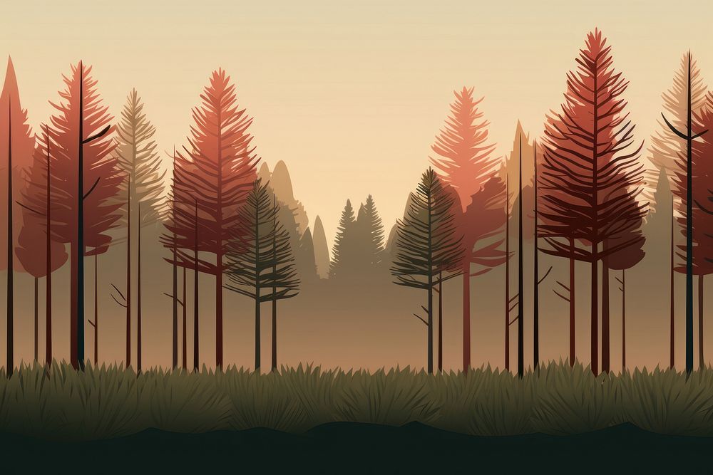 Forest landscape outdoors woodland. AI generated Image by rawpixel.