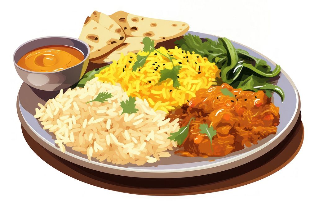 Indian food lunch meal dish. AI generated Image by rawpixel.