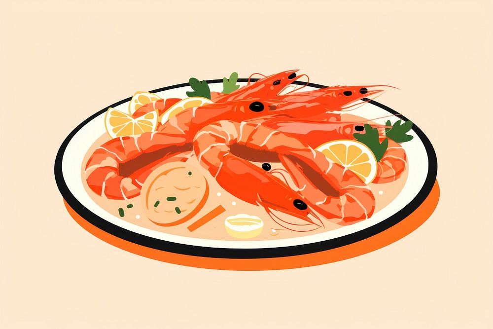 Seafood seafood shrimp shellfish. AI generated Image by rawpixel.