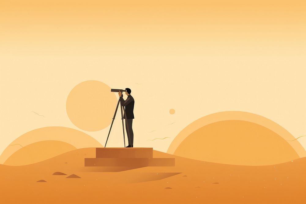Telescope outdoors nature person. AI generated Image by rawpixel.