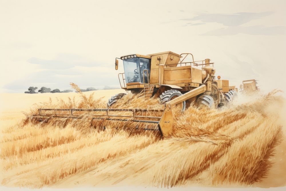 Harvest farm agriculture . AI generated Image by rawpixel.