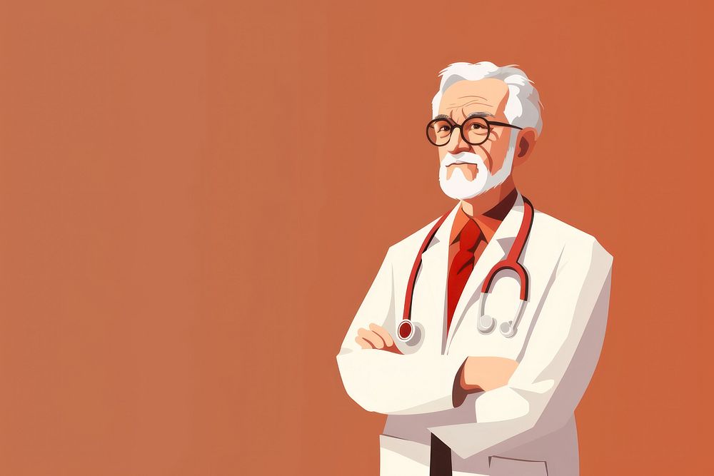 Senior doctor portrait adult stethoscope. AI generated Image by rawpixel.