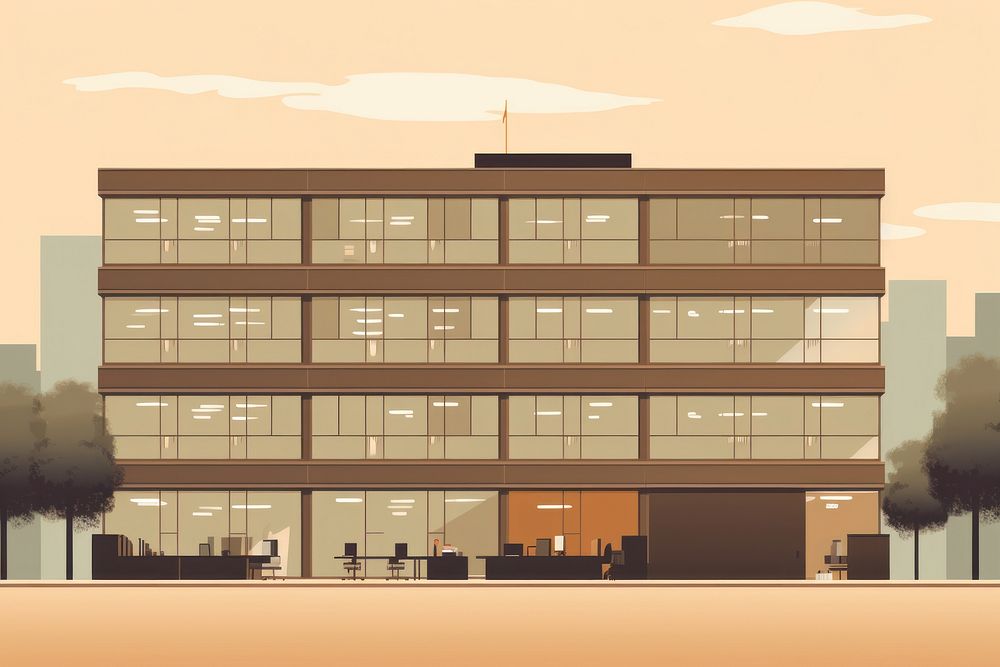 Office building city architecture headquarters. AI generated Image by rawpixel.