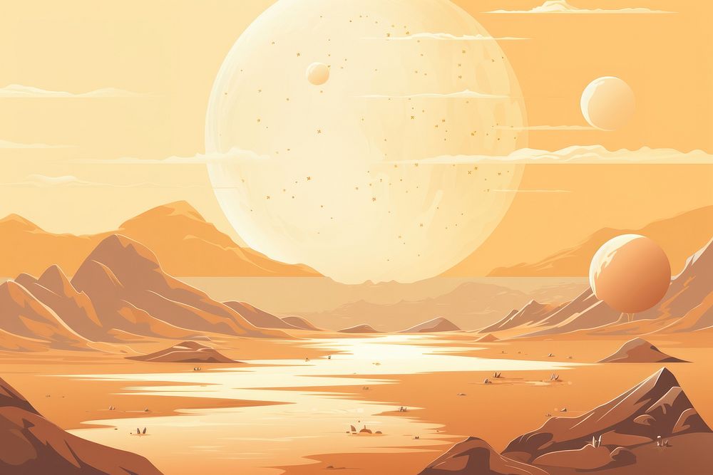 Space landscape sunlight outdoors. AI generated Image by rawpixel.