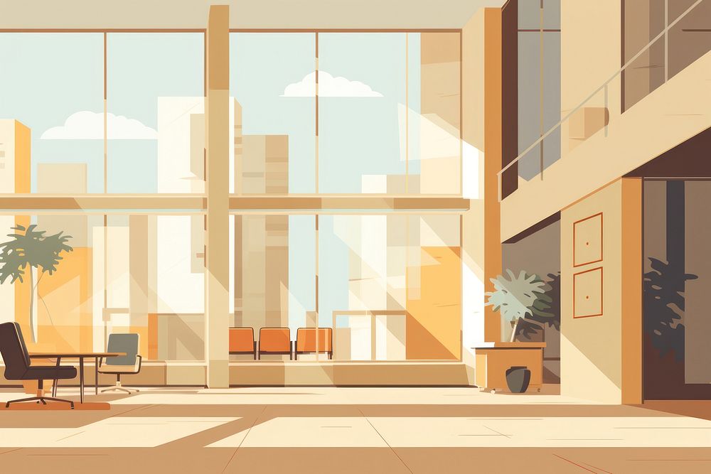Office building architecture furniture chair.