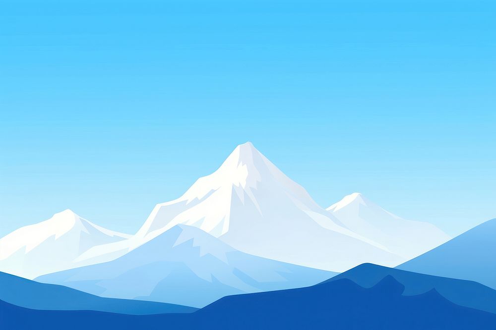 Snow mountain sky backgrounds landscape. AI generated Image by rawpixel.