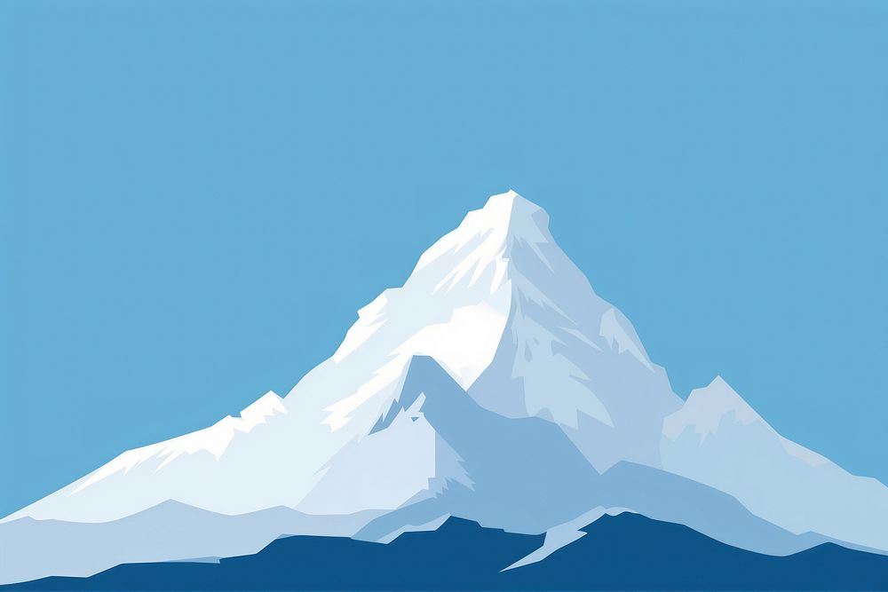 Snow mountain outdoors nature blue. AI generated Image by rawpixel.