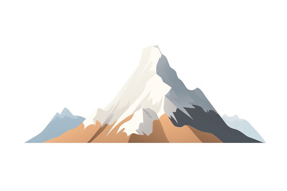 Mountain landscape nature white background. AI generated Image by rawpixel.
