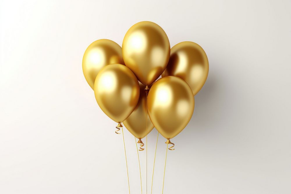 Gloden ballons balloon gold celebration. AI generated Image by rawpixel.