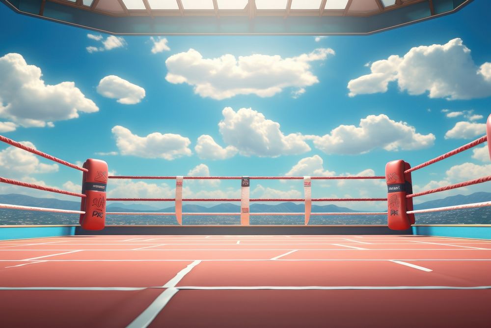 Boxing ring sports architecture competition. 