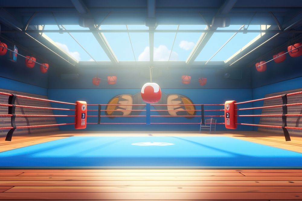 Boxing ring sports architecture competition. AI generated Image by rawpixel.