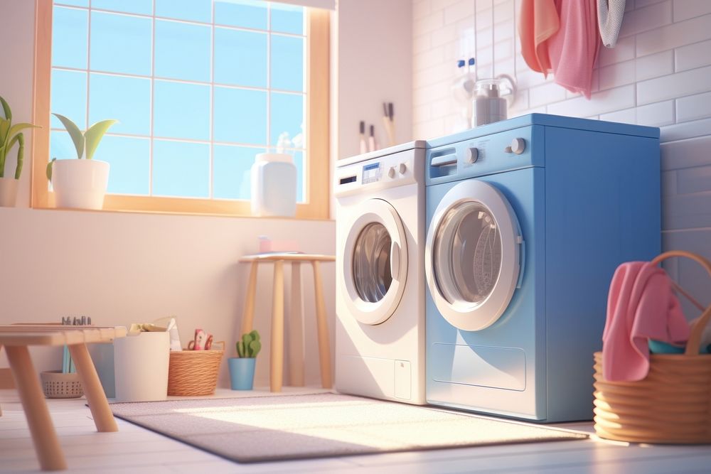 Laundry appliance dryer architecture. AI generated Image by rawpixel.