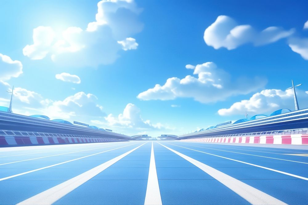 Racing circuit outdoors sports sky. AI generated Image by rawpixel.