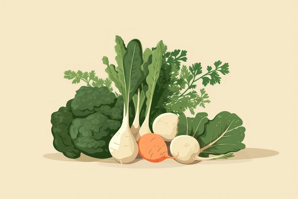 Vegetables broccoli carrot plant. AI generated Image by rawpixel.