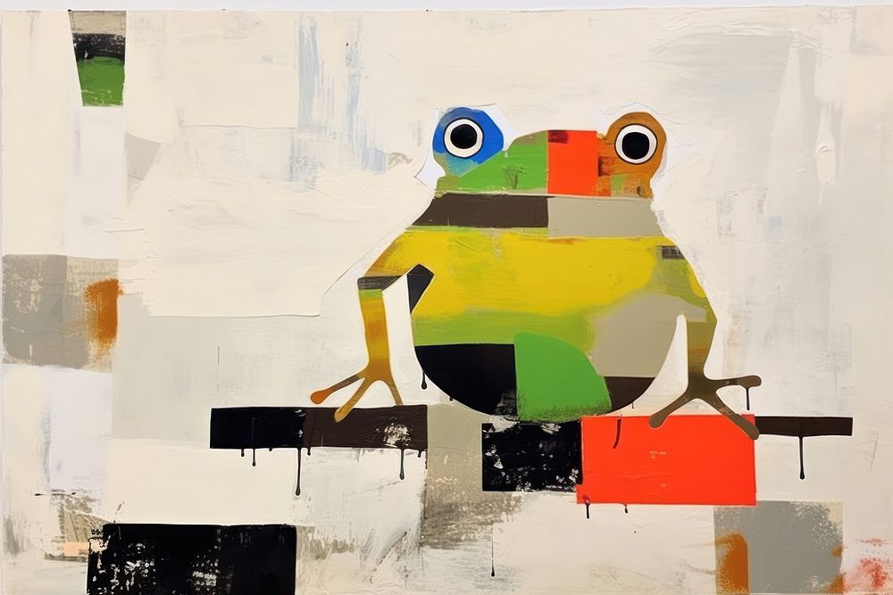 Art painting frog representation. AI generated Image by rawpixel.