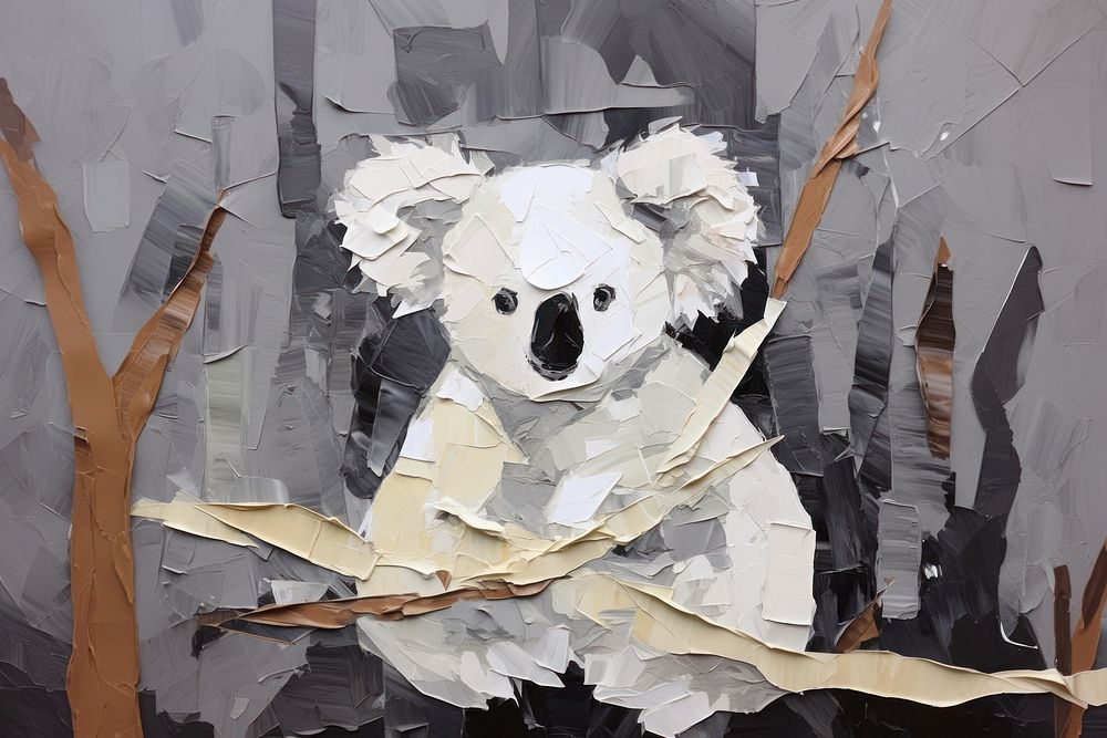 Koala art wildlife animal. AI generated Image by rawpixel.