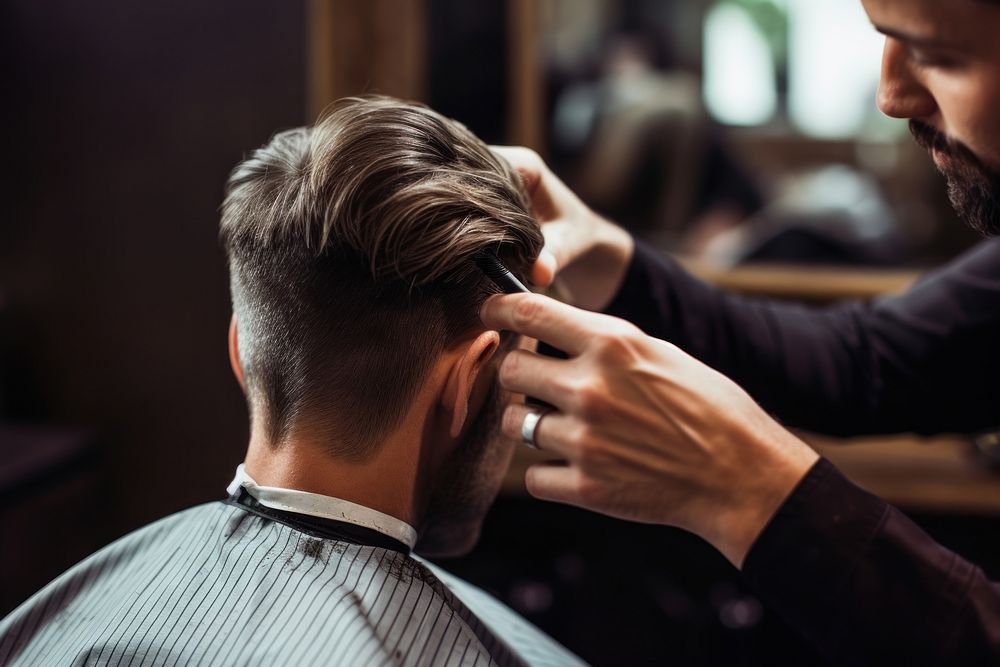 Hair cut barber shop hairdresser hairstyle. 