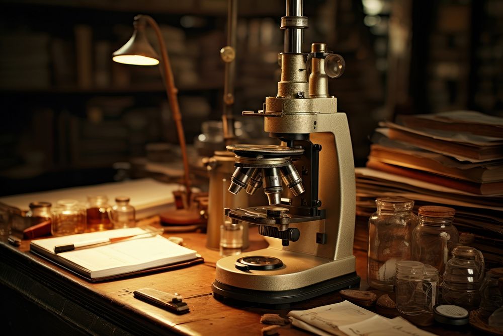 Science microscope coffeemaker technology laboratory.