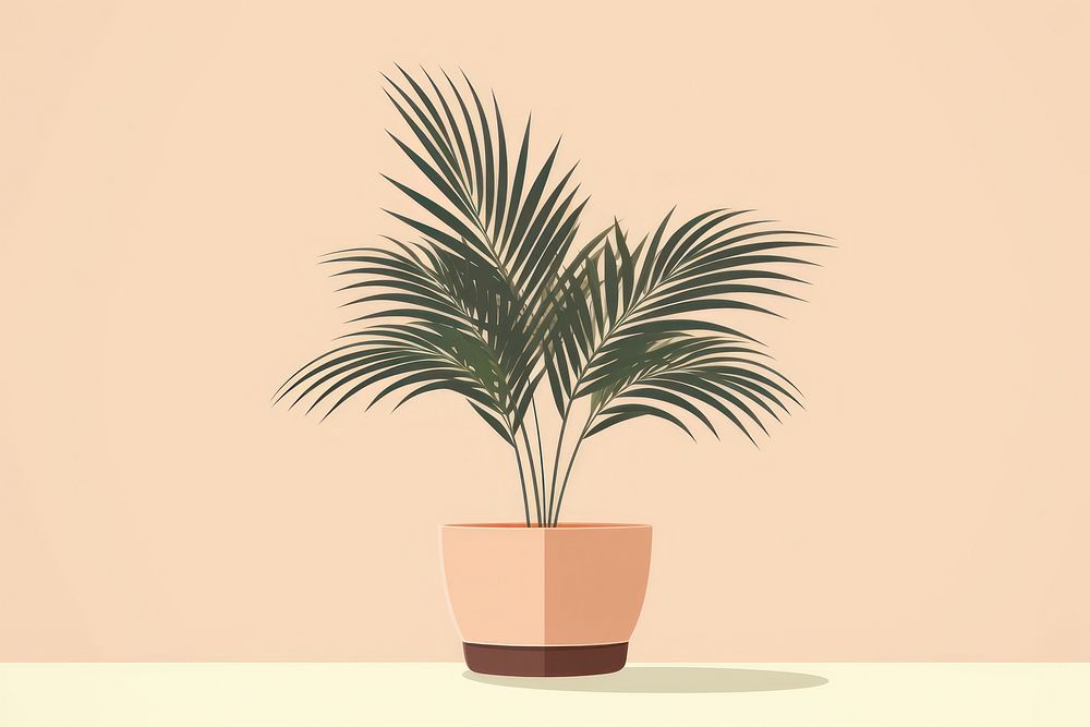 Palm tree plant leaf houseplant. AI generated Image by rawpixel.