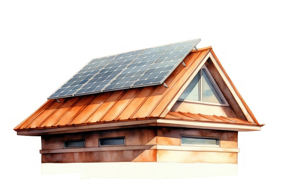 Solar panels architecture building house. AI generated Image by rawpixel.
