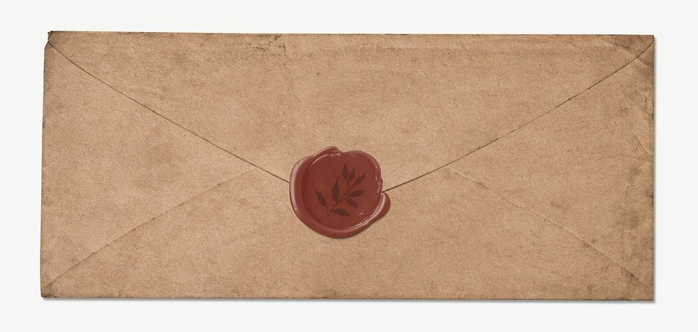 Vintage envelope mockup psd