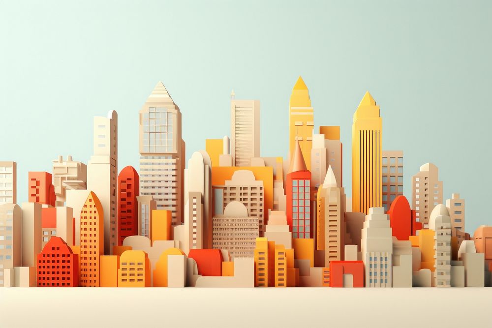 City-landscape architecture metropolis cityscape. AI generated Image by rawpixel.