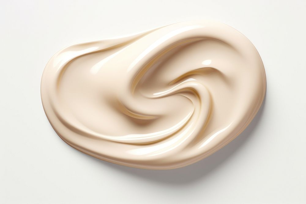 Body care cream food white background. 