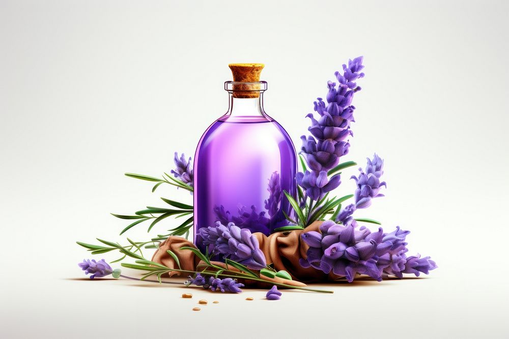 Essential oil lavender flower purple. 