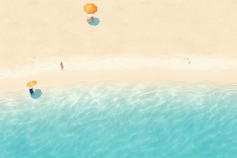 Beach illustration outdoors nature sea. AI generated Image by rawpixel.