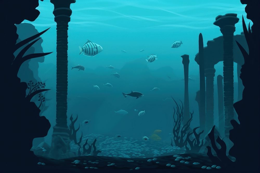 Underwater sea aquarium outdoors. 