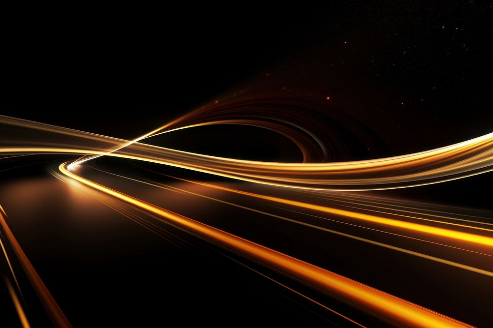 Golden Light Trails light backgrounds pattern. AI generated Image by rawpixel.